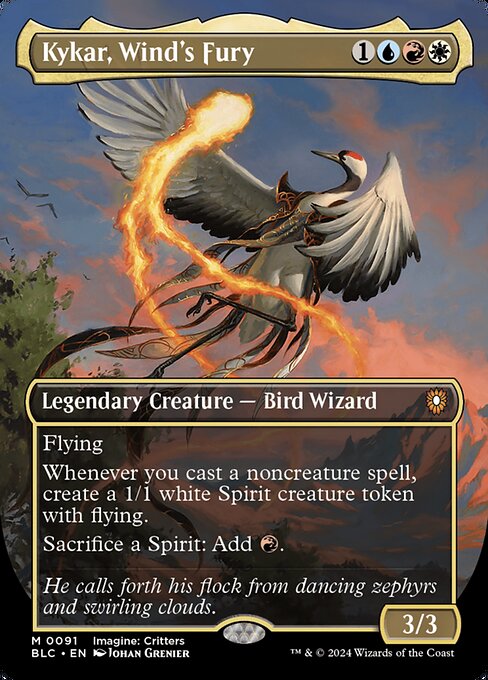 Kykar, Wind's Fury - Bloomburrow Commander - 91