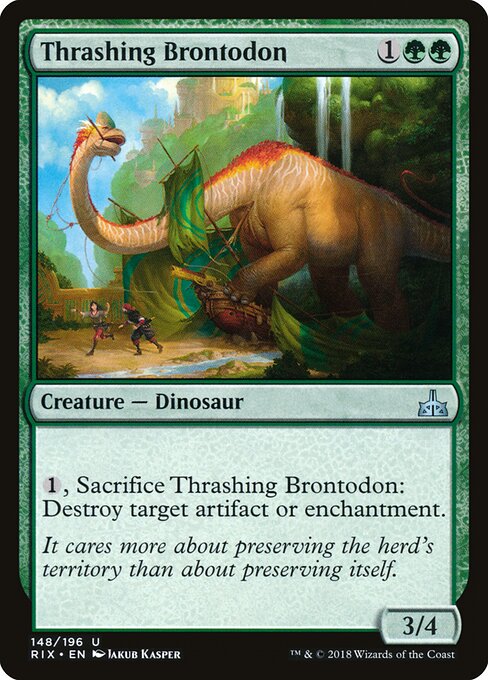 Thrashing Brontodon - Rivals of Ixalan - 148