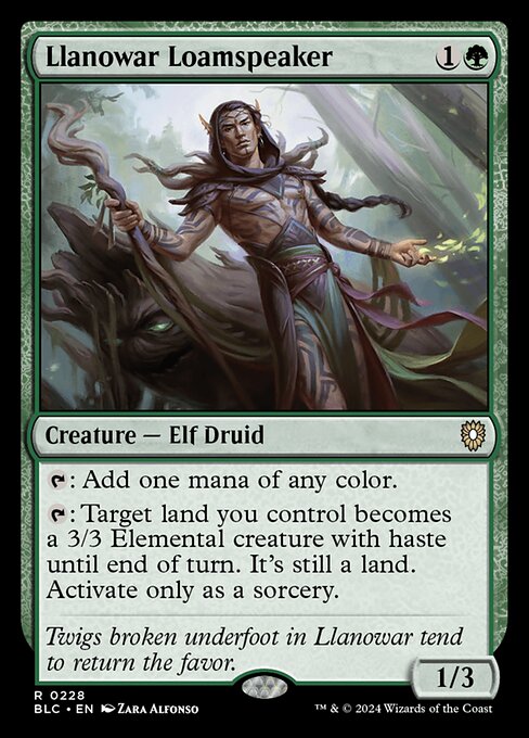 Llanowar Loamspeaker - Bloomburrow Commander - 228