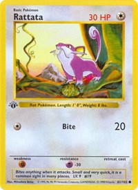 Rattata - Base Set (Shadowless) - 061/102