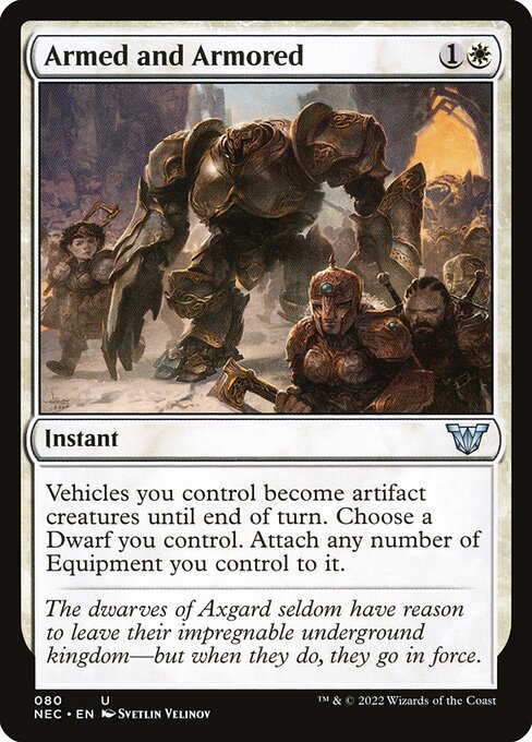 Armed and Armored - Neon Dynasty Commander - 80