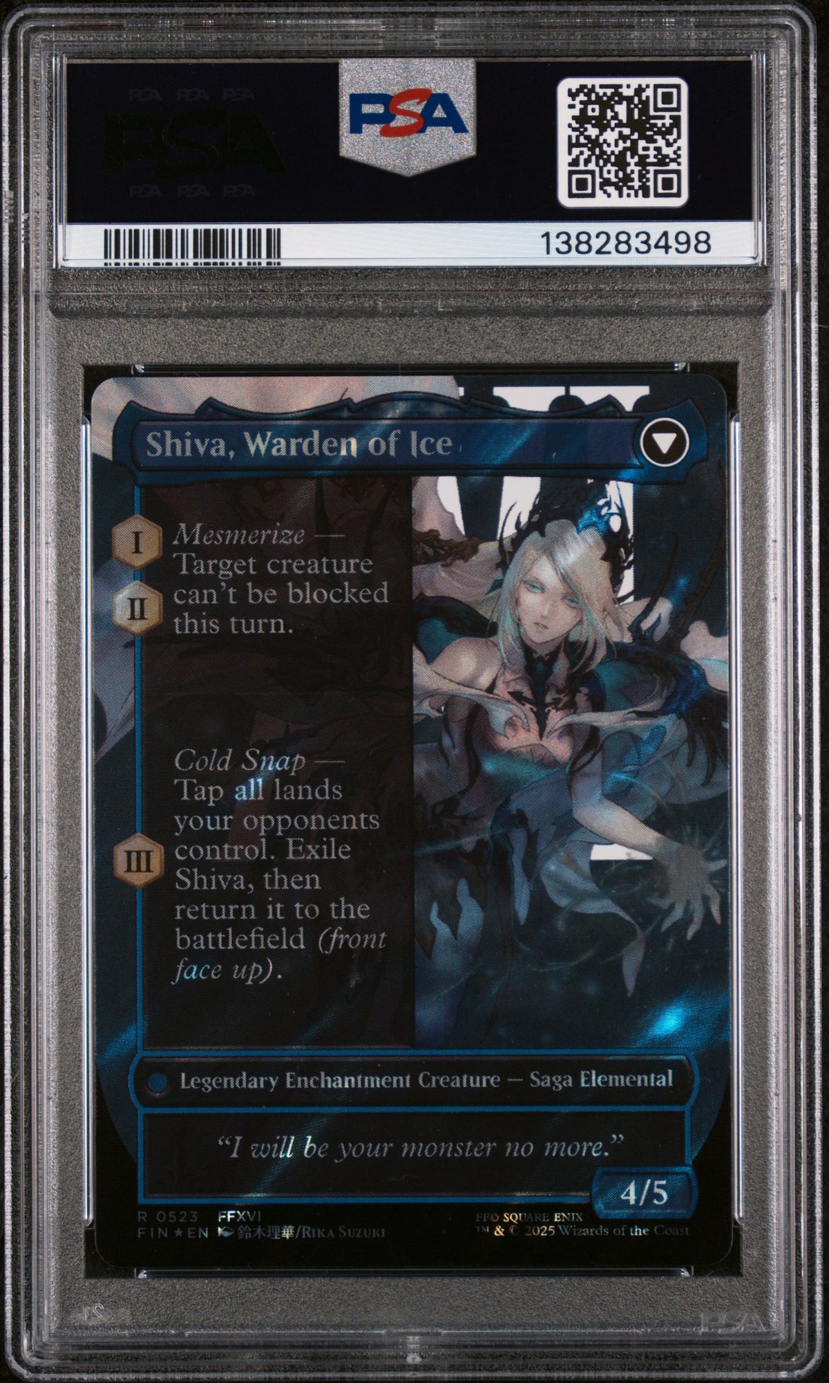 0523 JILL/SHIVA CHAR BORDERLESS-SURGE FOIL 2025 MAGIC THE GATHERING FINAL FANTASY PSA 10
