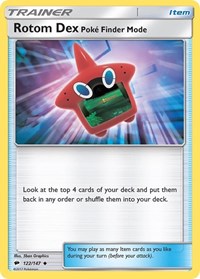 Rotom Dex Poke Finder Mode - SM - Burning Shadows - 122/147