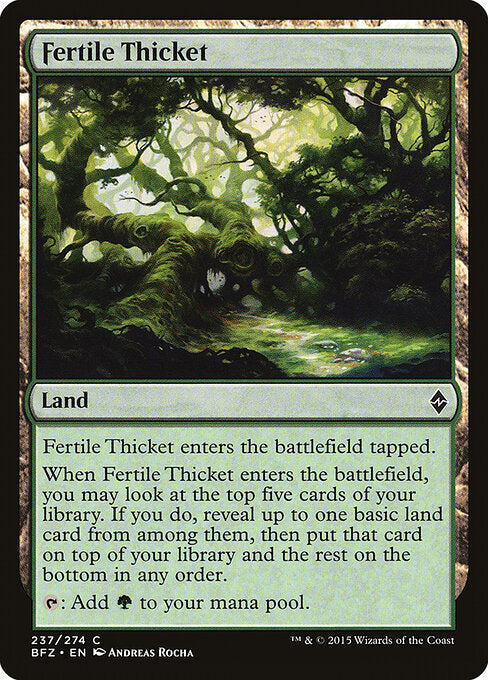 Fertile Thicket - Battle for Zendikar - 237