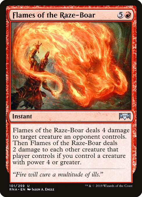 Flames of the Raze-Boar - Ravnica Allegiance - 101