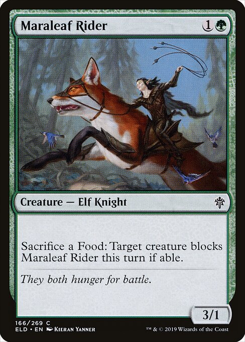 Maraleaf Rider - Throne of Eldraine - 166
