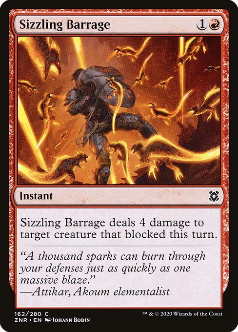 Sizzling Barrage - Zendikar Rising - 162