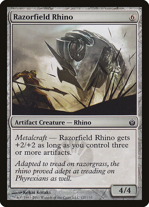 Razorfield Rhino - Mirrodin Besieged - 127