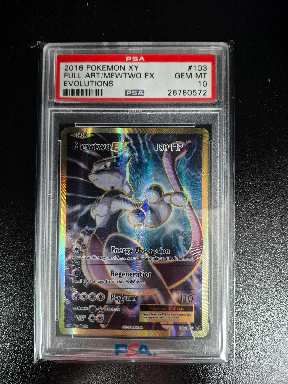 2016 POKEMON XY EVOLUTIONS #103 FA/MEWTWO EX EVOLUTIONS