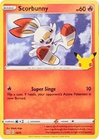 Scorbunny - 16/25 - McDonald's 25th Anniversary Promos - 016/025
