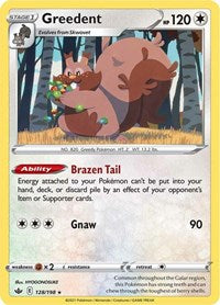Greedent - SWSH06: Chilling Reign - 128/198