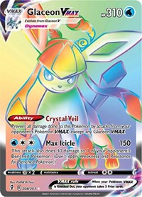 Glaceon VMAX (Secret) - SWSH07: Evolving Skies - 208/203