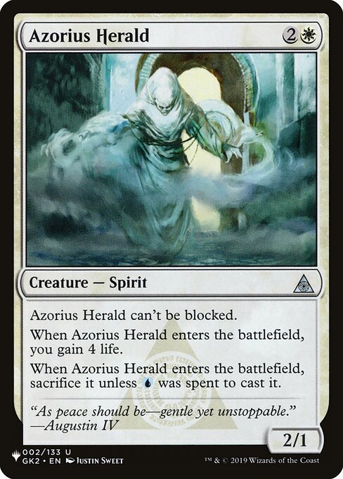 Azorius Herald - The List - GK2-2