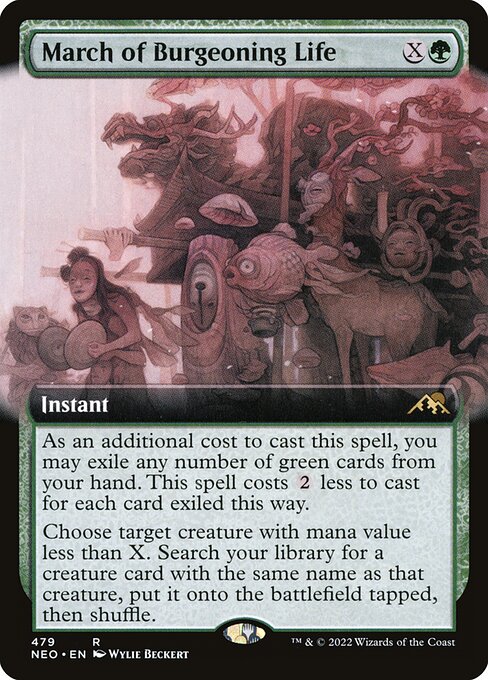 March of Burgeoning Life - Kamigawa: Neon Dynasty - 479