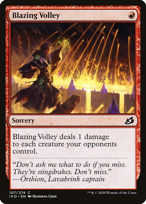 Blazing Volley - Ikoria: Lair of Behemoths - 107