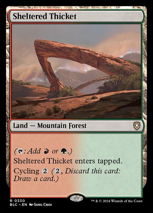 Sheltered Thicket - Bloomburrow Commander - 330