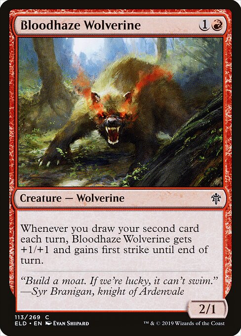 Bloodhaze Wolverine - Throne of Eldraine - 113