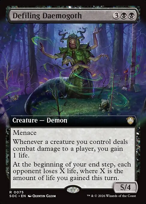 Defiling Daemogoth - Secrets of Strixhaven Commander - 75