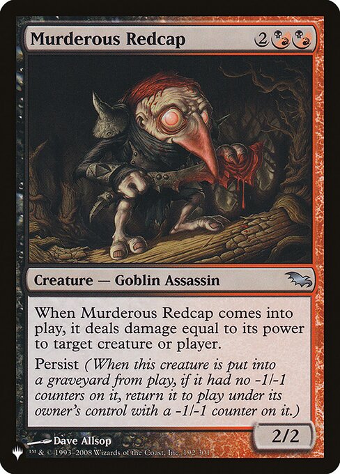 Murderous Redcap - The List - SHM-192