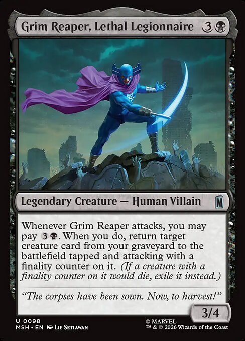 Grim Reaper, Lethal Legionnaire - Marvel Super Heroes - 98