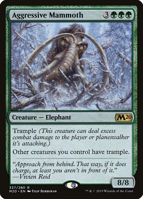 Aggressive Mammoth - Core Set 2020 - 337