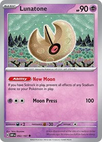 Lunatone - SV03: Obsidian Flames - 092/197