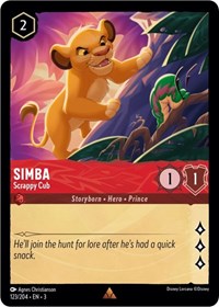 Simba - Scrappy Cub - Into the Inklands - 123/204