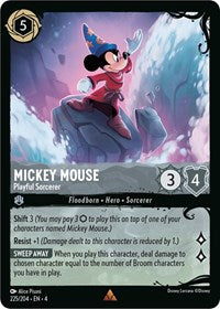 Mickey Mouse - Playful Sorcerer (225/204) - Illumineer's Quest: Deep Trouble - 225/204