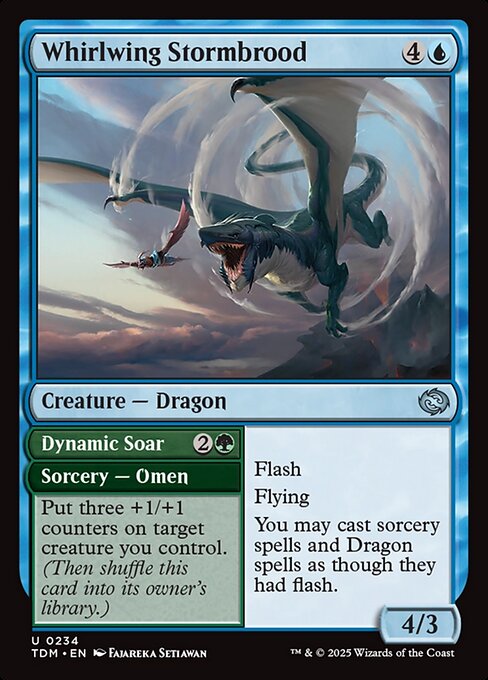 Whirlwing Stormbrood // Dynamic Soar - Tarkir: Dragonstorm - 234