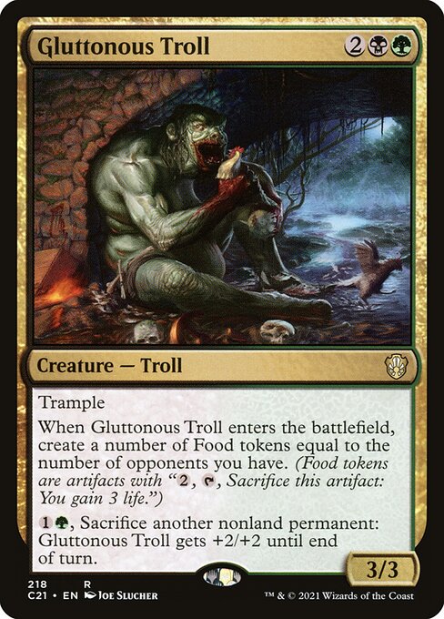 Gluttonous Troll - Commander 2021 - 218