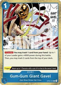 Gum-Gum Giant Gavel (Jolly Roger Foil) - Premium Booster -The Best- - OP03-055