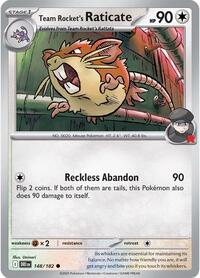 Team Rocket's Raticate - 148/182 - SV10: Destined Rivals - 148/182