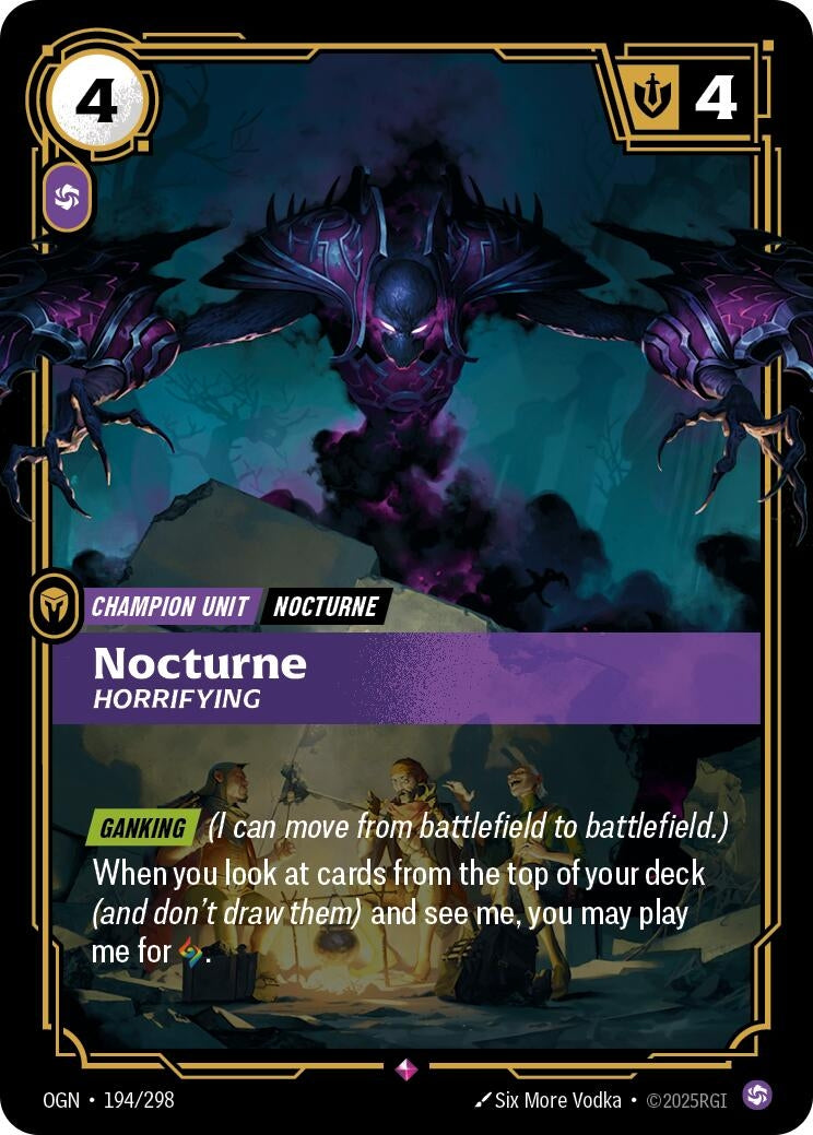 Image for Nocturne - Horrifying (194/298) (OGN) - Riftbound: League of Legends Trading Card Game