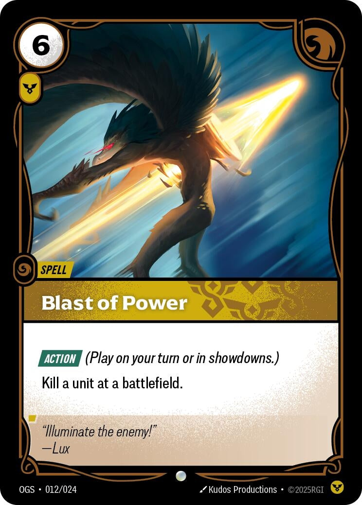 Image for Blast of Power (012/024) (OGS) - Riftbound: League of Legends Trading Card Game