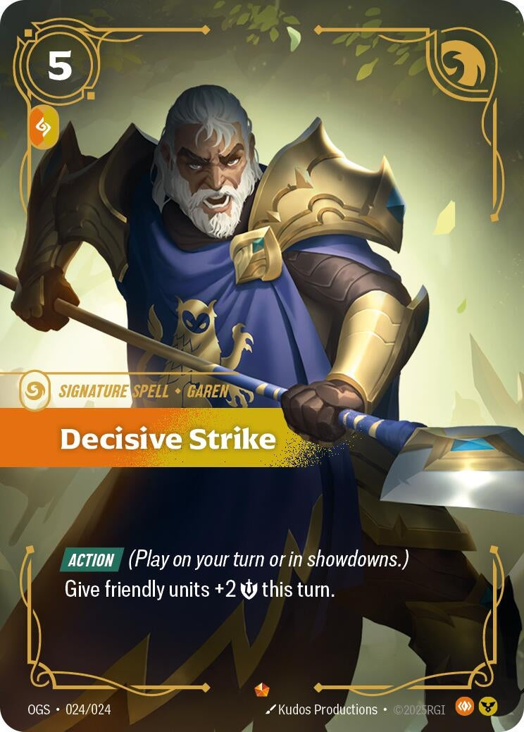 Image for Decisive Strike (024/024) (OGS) - Riftbound: League of Legends Trading Card Game