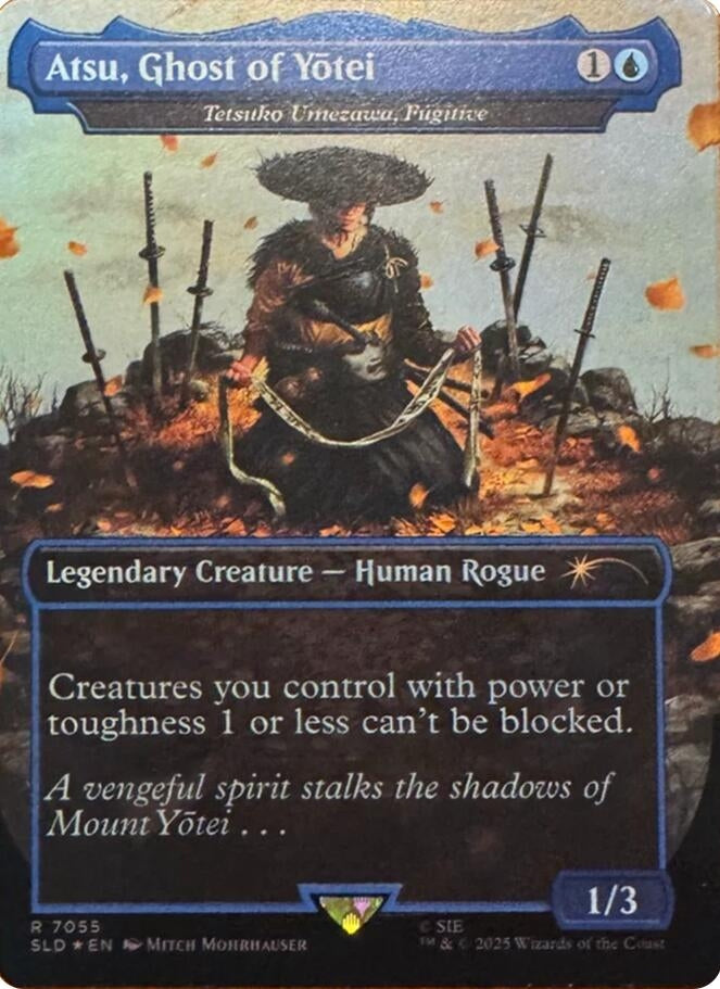 Image for Atsu, Ghost of Yotei - Tetsuko Umezawa, Fugitive (Rainbow Foil) (7055) (SLD) - Magic: The Gathering