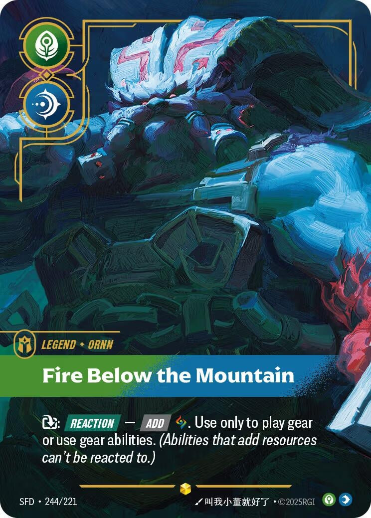 Image for Ornn - Fire Below the Mountain (Overnumbered) (244/221) (SFD) - Riftbound: League of Legends Trading Card Game