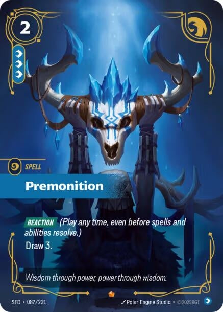 Image for Premonition (087/221) (SFD) - Riftbound: League of Legends Trading Card Game