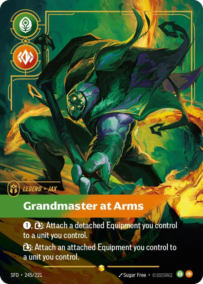 Image for Jax - Grandmaster At Arms (Overnumbered) (245/221) (SFD) - Riftbound: League of Legends Trading Card Game