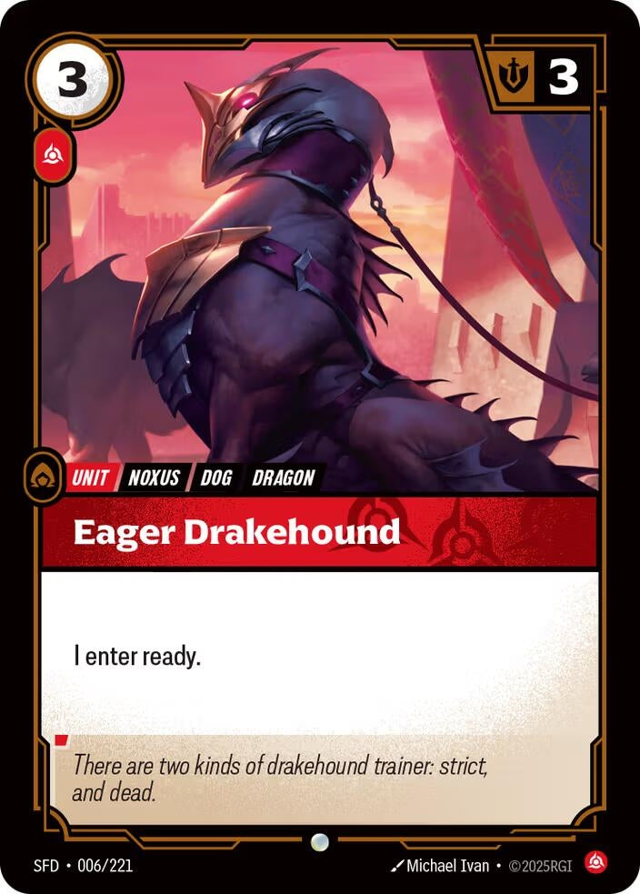 Image for Eager Drakehound (006/221) (SFD) - Riftbound: League of Legends Trading Card Game