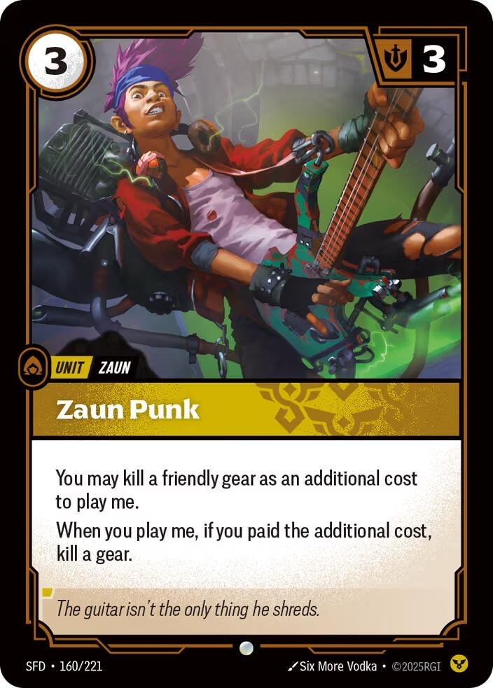 Image for Zaun Punk (160/221) (SFD) - Riftbound: League of Legends Trading Card Game