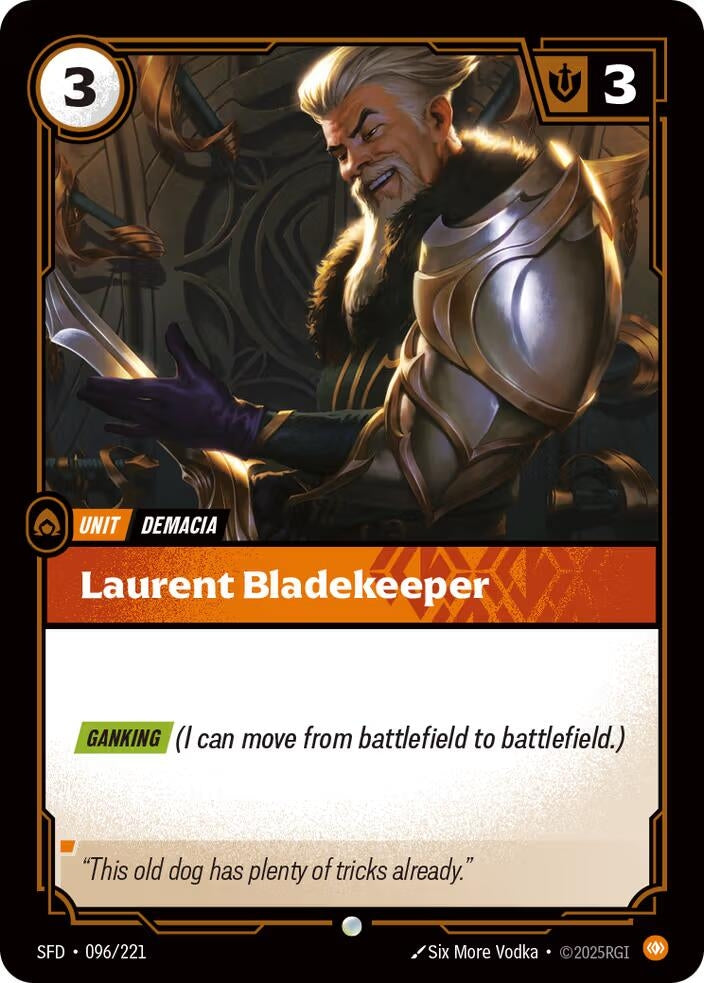 Image for Laurent Bladekeeper (096/221) (SFD) - Riftbound: League of Legends Trading Card Game