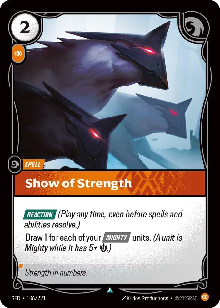 Image for Show of Strength (106/221) (SFD) - Riftbound: League of Legends Trading Card Game
