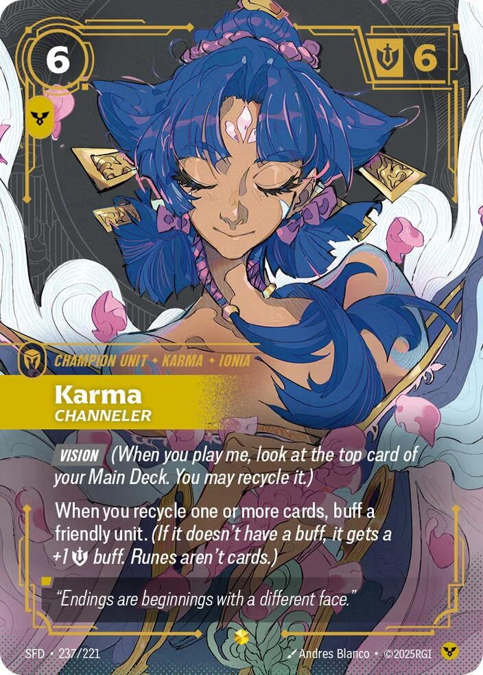 Image for Karma - Channeler (Overnumbered) (237/221) (SFD) - Riftbound: League of Legends Trading Card Game