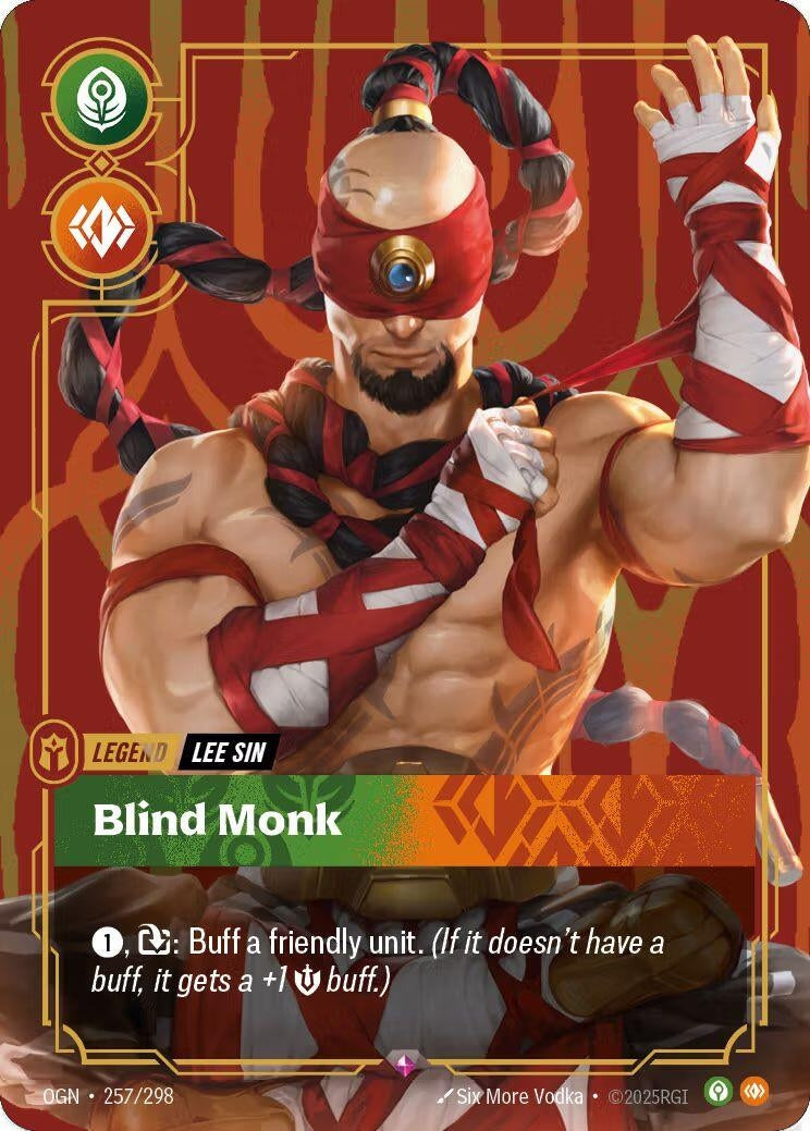 Image for Lee Sin - Blind Monk (Metal) (257/298) (OPP) - Riftbound: League of Legends Trading Card Game