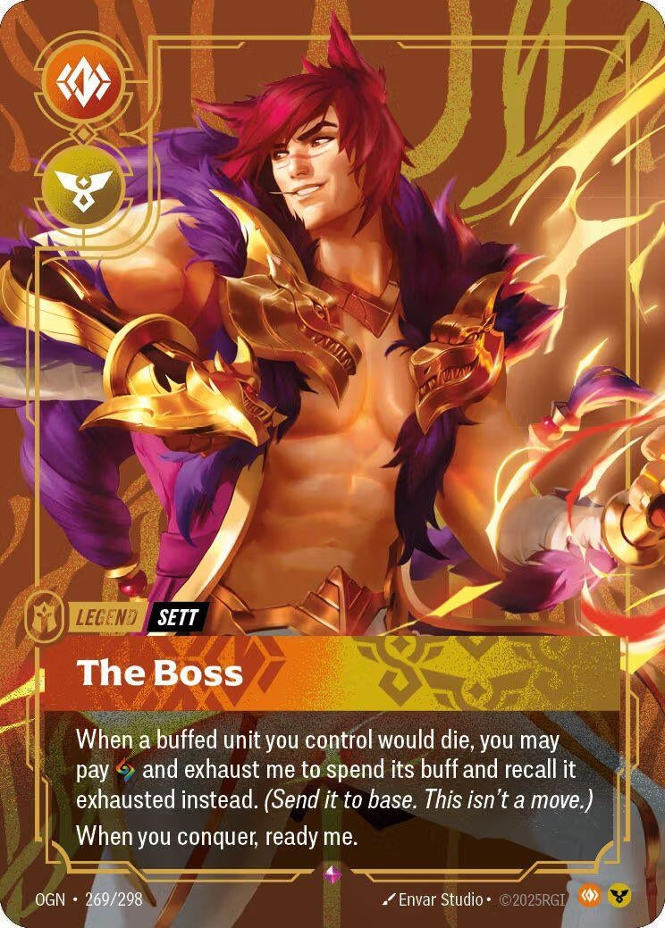 Image for Sett - The Boss (Metal) (269/298) (OPP) - Riftbound: League of Legends Trading Card Game