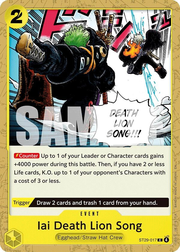 Image for Iai Death Lion Song (ST29-017) (ST-29) - One Piece Card Game