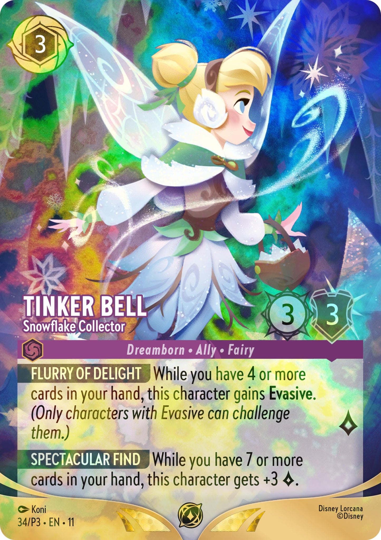 Image for Tinker Bell - Snowflake Collector (Store Championship) (34) (DLPC) - Disney Lorcana