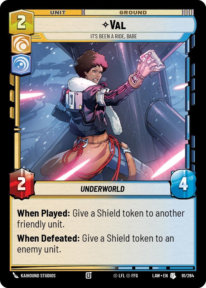 Image for Val - It's Been a Ride, Babe (91/264) (LAW) - Star Wars: Unlimited