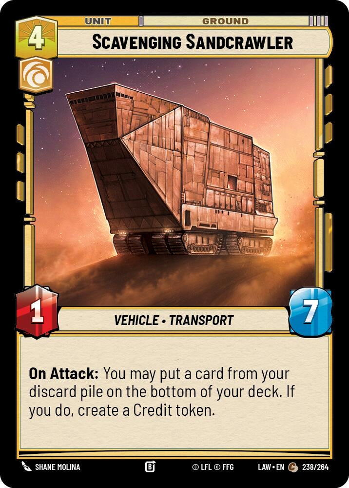 Image for Scavenging Sandcrawler (238/264) (LAW) - Star Wars: Unlimited